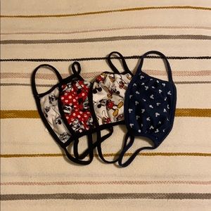 NWOT 4 Disney Face Masks